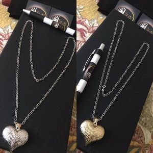 Pure gold long chain necklace with pendant